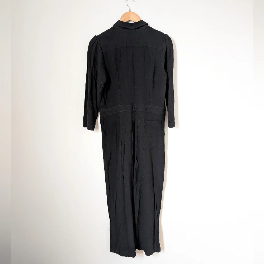 Christy Dawn Black Painter Deadstock Recycled Fabric Button Down Jumpsuit - Picture 5 of 6